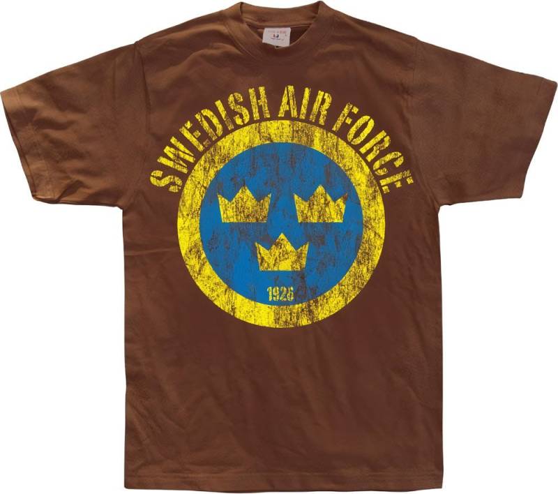 Hybris T-Shirt Swedish Airforce Distressed T-Shirt von Hybris