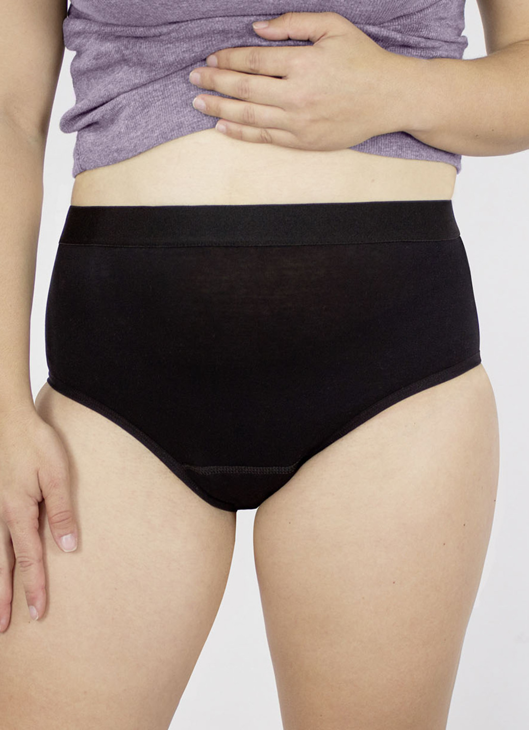 Hygiene-Damen-Slip, High-waist, von Hydas, Dreierpack Damen-Slip, High-waist, Größe 1 (38/40), Schwarz von Hydas