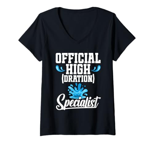 Damen Hydrationsspezialist Team Waterboy Official Waterboy T-Shirt mit V-Ausschnitt Damen Hydrationsspezialist Team Waterboy Official Waterboy T-Shirt mit V-Ausschnitt von Hydration Specialist Outfit For & Water Manager