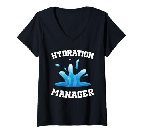 Damen Team Waterboy H20 Händler Manager Hydration Specialist T-Shirt mit V-Ausschnitt Damen Team Waterboy H20 Händler Manager Hydration Specialist T-Shirt mit V-Ausschnitt von Hydration Specialist Outfit For & Water Manager