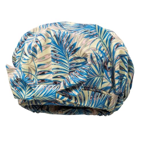 Hydréa London Luxus Duschhaube - Wasserdicht, Wiederverwendbar, Stilvoll & Langlebig Haarschutz für Bad & Dusche - Bequeme Passform, Einheitsgröße, Elegantes Design für Frauen (Palm Spring) von Hydrea London