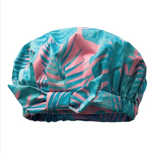 Hydréa London Luxus Duschhaube - Wasserdicht, Wiederverwendbar, Stilvoller & Langlebiger Haarschutz für Badewanne & Dusche - Bequeme Passform, Einheitsgröße, Elegantes Design für Frauen (Palm Blush) Hydréa London Luxus Duschhaube - Wasserdicht, Wiederverwendbar, Stilvoller & Langlebiger Haarschutz für Badewanne & Dusche - Bequeme Passform, Einheitsgröße, Elegantes Design für Frauen (Palm Blush) von Hydrea London