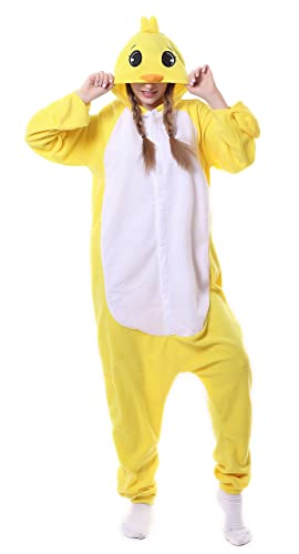 Hydrobreak Schlafanzug für Erwachsene Unisex Einteiler Pyjama Tierkostüm Halloween Christmas Cosplay Onesie Huhn L von Hydrobreak