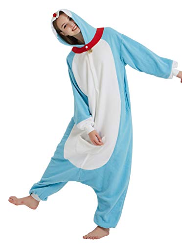 Hydrobreak Schlafanzug für Erwachsene Unisex Einteiler Pyjama Tierkostüm Halloween Christmas Cosplay Onesie Pokonyan XL von Hydrobreak