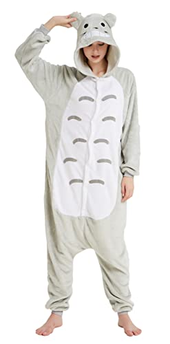 Hydrobreak Schlafanzug für Erwachsene Unisex Einteiler Pyjama Tierkostüm Halloween Christmas Cosplay Onesie Totoro M von Hydrobreak