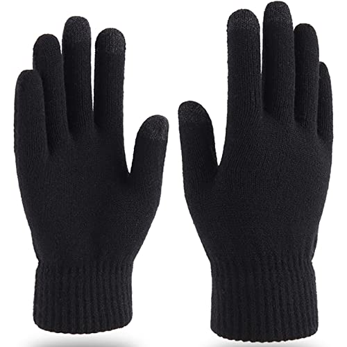 Hyinphon Handschuhe Herren Damen Touchscreen Strickhandschuhe Flexible und Angenehm Weiche Elastisch Fingerhandschuhe Geeignet für Winter Running und Outdoor Aktivitäten von Hyinphon