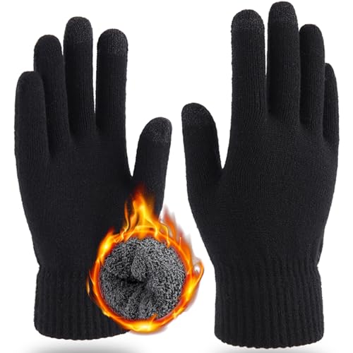 Hyinphon Handschuhe Herren Damen Touchscreen Strickhandschuhe Flexible und Angenehm Weiche Elastisch Fingerhandschuhe Geeignet für Winter Running und Outdoor Aktivitäten von Hyinphon