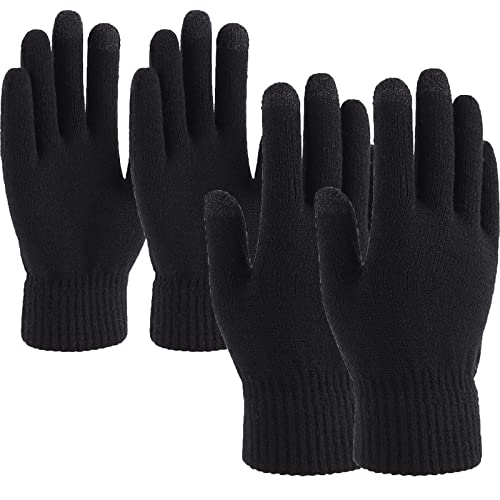 Hyinphon Handschuhe Herren Damen Touchscreen Strickhandschuhe Flexible und Angenehm Weiche Elastisch Fingerhandschuhe Geeignet für Winter Running und Outdoor Aktivitäten von Hyinphon