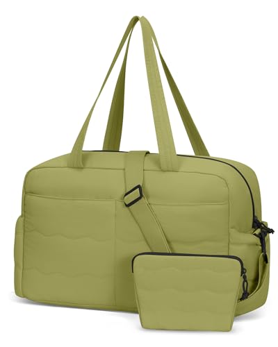 Hynes Eagle Reisetasche Sporttasche Damen Wasserabweisend Puffer Handgepäck Tasche Weekender Bag Gesteppt Laptop-Handgepäck Kliniktasche Geburt für Gym, Fitness, Arbeit, Reisen von Hynes Eagle