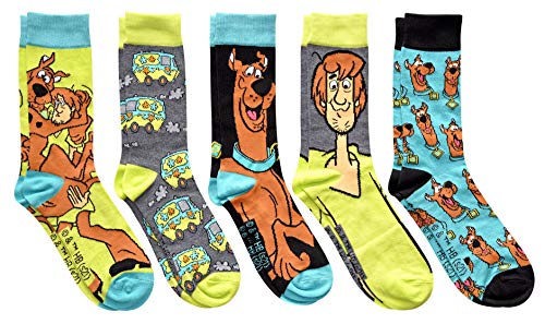 Hyp Scooby Doo Shaggy and The Mystery Machine Herren Crew-Socken, 5 Paar von HYP