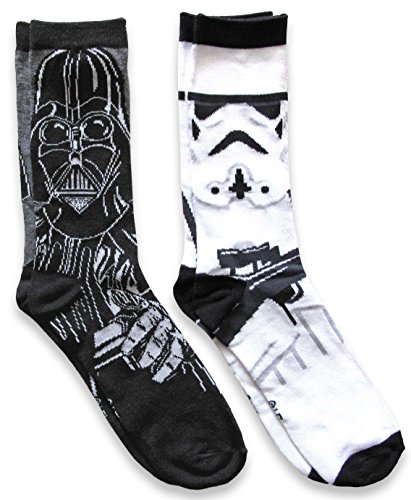 Hypnotic Hats Männer's Star Wars Darth Vader & Stormtrooper Casual Crew Socken 2er-Pack von HYP