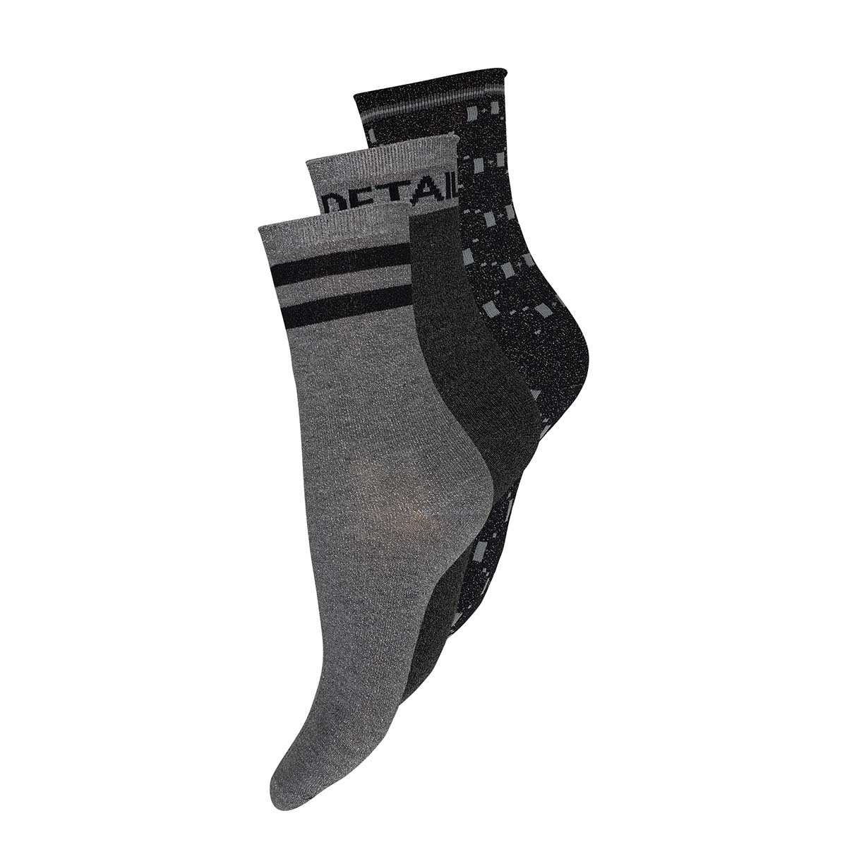 Hype The Detail 3-Pack Strümpfe, Schwarz, Größe: 37/41, Damen von Hype The Detail