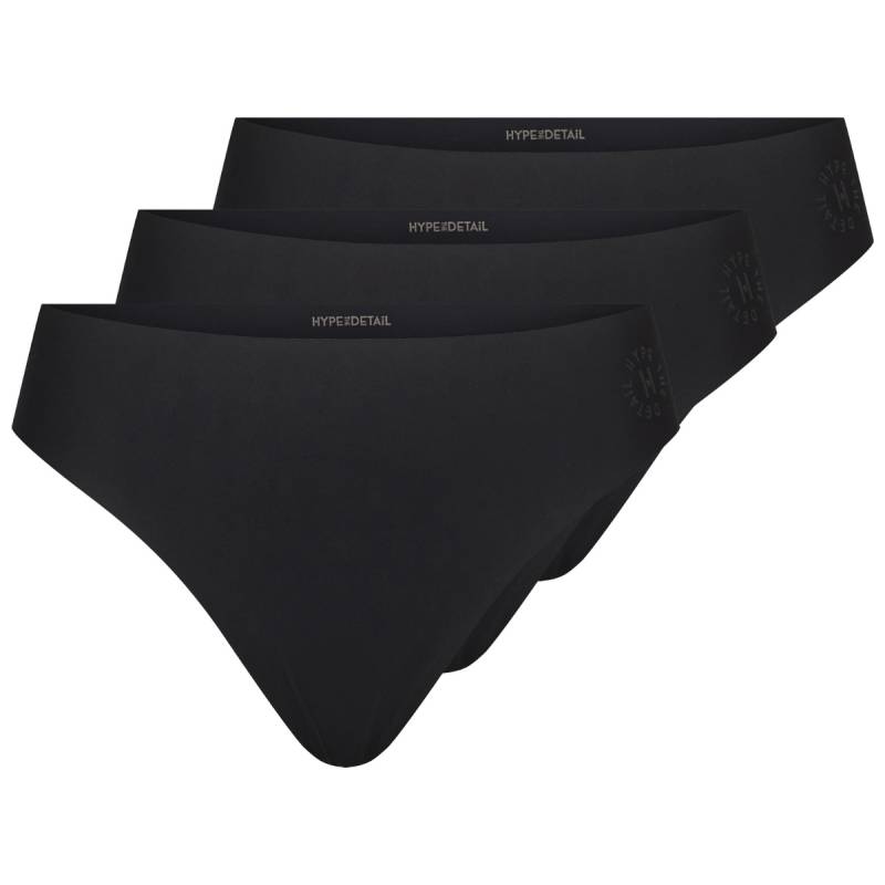 Hype The Detail 3 Packung Tai Slip, Schwarz, Größe: S, Damen von Hype The Detail