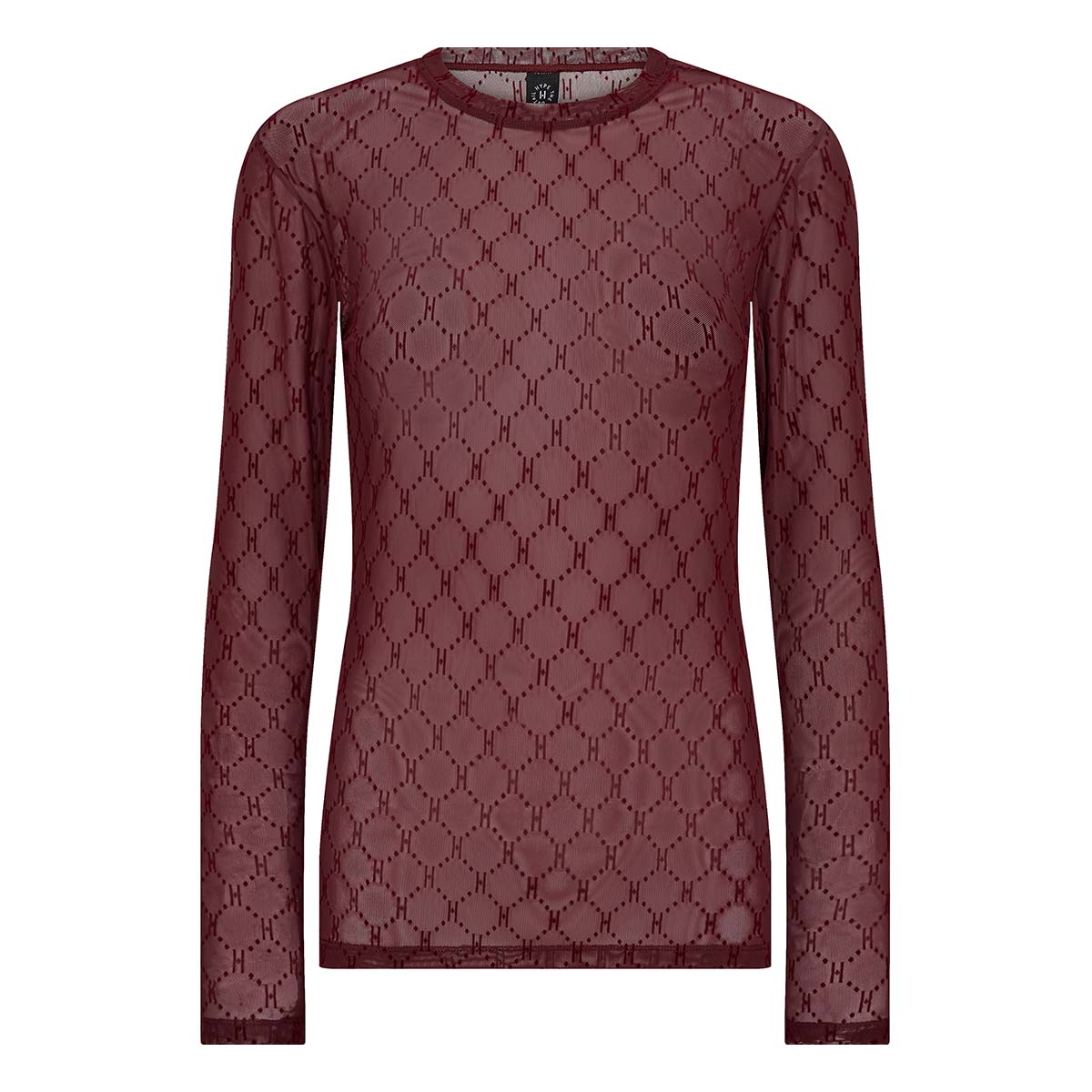 Hype The Detail Mesh Bluse, Rot, Größe: XL, Damen von Hype The Detail