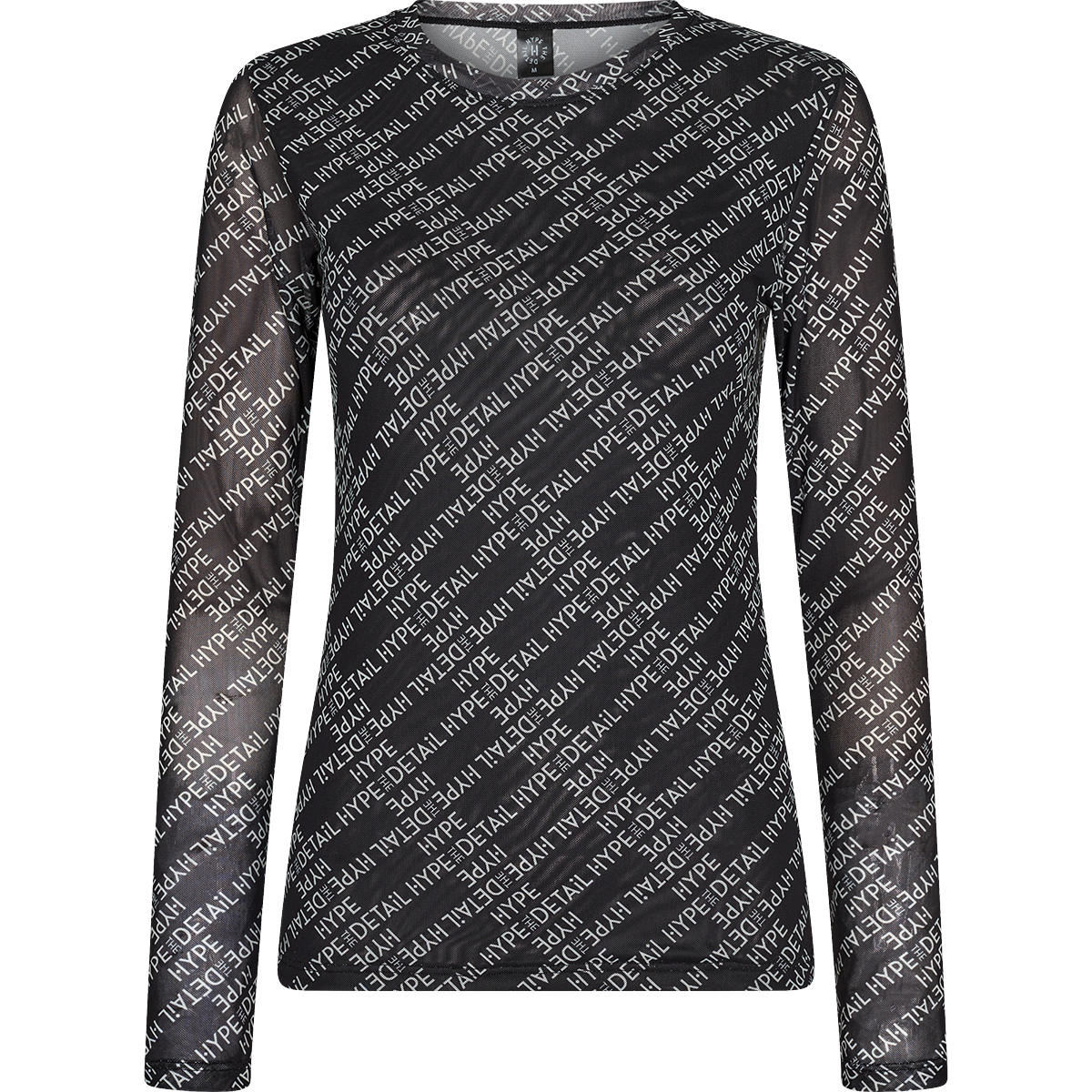 Hype The Detail Mesh Bluse, Farbe: Schwarz, Größe: L, Damen von Hype the detail