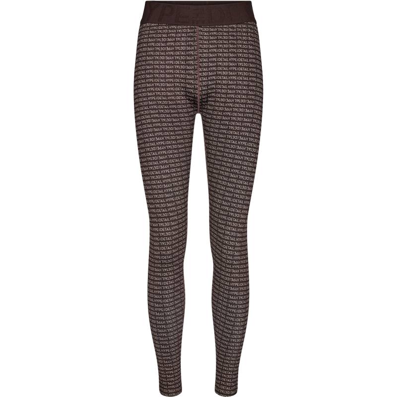 Hype The Detail Printed Leggings, Braun, Größe: L, Damen von Hype The Detail