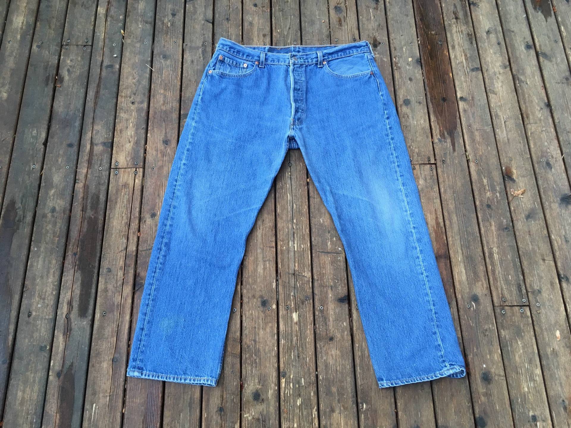 38x29 Levis 501 Jeans Usa Made in America Blue Jeans Medium 36 37 38 Inch Taille 28 29 30 Inseam 501S Denim Baumwolle Gebraucht von HypnoticaVintage