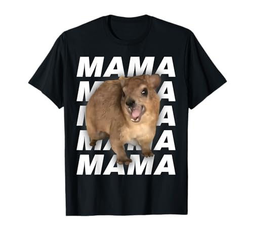 Hyrax Screaming Mama Meme T-Shirt, Unisex, Schwarz, S, Kurzarm, Klassisch, V-Ausschnitt, Pull-On, 1 Count Hyrax Screaming Mama Meme T-Shirt, Unisex, Schwarz, S, Kurzarm, Klassisch, V-Ausschnitt, Pull-On, 1 Count von Hyrax Screaming Mama Meme