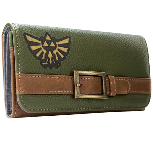 Zelda Tears of The Kingdom Legendäres Link Gewand Held der Zeit Portemonnaie/Geldbörse Dreifach Münzfach & Kartenhalter, Grün von Hyrule