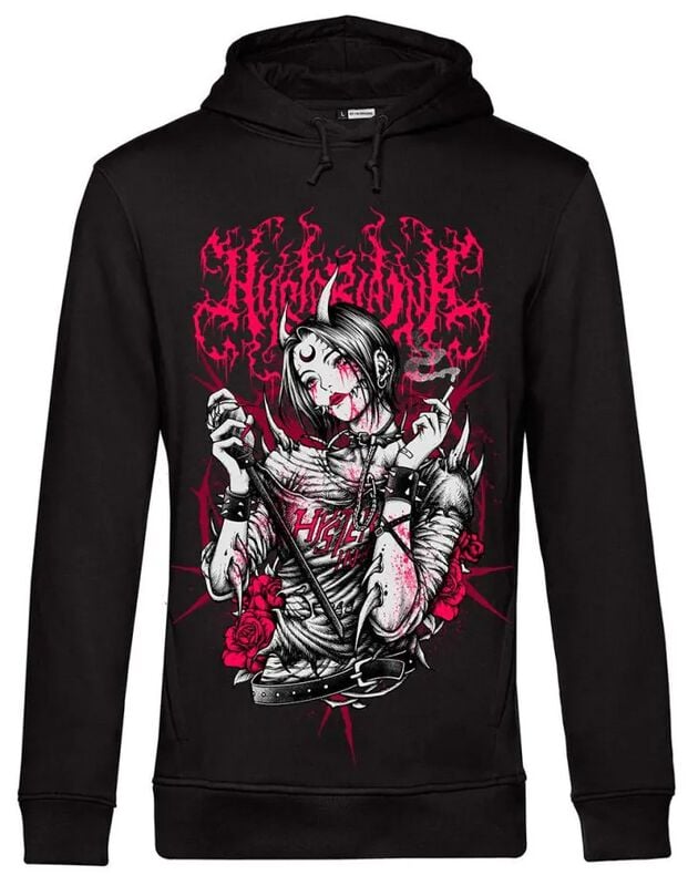 Hysteria Ink - Anime Kapuzenpullover - Manga Punk - S bis 3XL - für Männer - Größe L - schwarz von Hysteria Ink