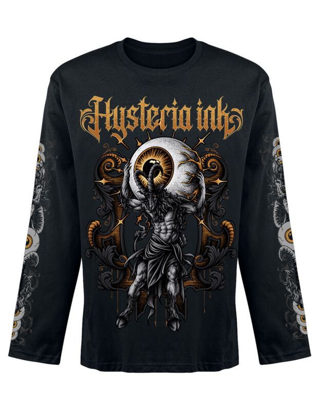 Hysteria Ink - Gothic Langarmshirt - Goat Atlas Ink - S bis 3XL - für Männer - Größe S - schwarz Hysteria Ink - Gothic Langarmshirt - Goat Atlas Ink - S bis 3XL - für Männer - Größe S - schwarz von Hysteria Ink