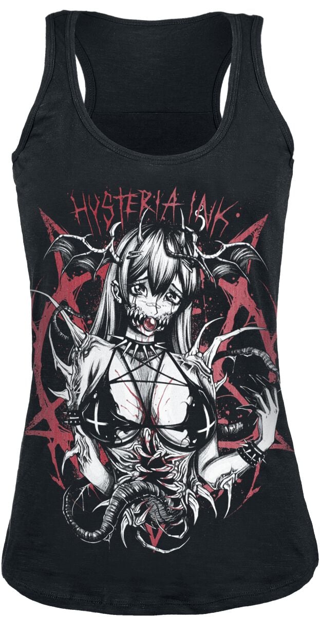 Hysteria Ink Manga Demon Womens Tank Tank-Top schwarz in S von Hysteria Ink