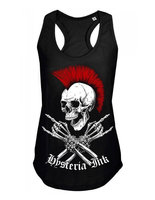 Hysteria Ink Metal Skull Red Womens Tank Tank-Top schwarz in S von Hysteria Ink