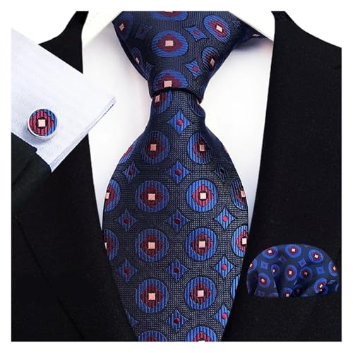 Krawatte, Square Handtuch, Manschettenknöpfe Set florale blaue Bindungen for Männer Hochzeitsfeier Geschäftsmann Tiege Taschentuch Brosche Manschettenknöpfe Set Men Accessoires Set Men Accessoires(TZ- Krawatte, Square Handtuch, Manschettenknöpfe Set florale blaue Bindungen for Männer Hochzeitsfeier Geschäftsmann Tiege Taschentuch Brosche Manschettenknöpfe Set Men Accessoires Set Men Accessoires(TZ- von Hyuwdai