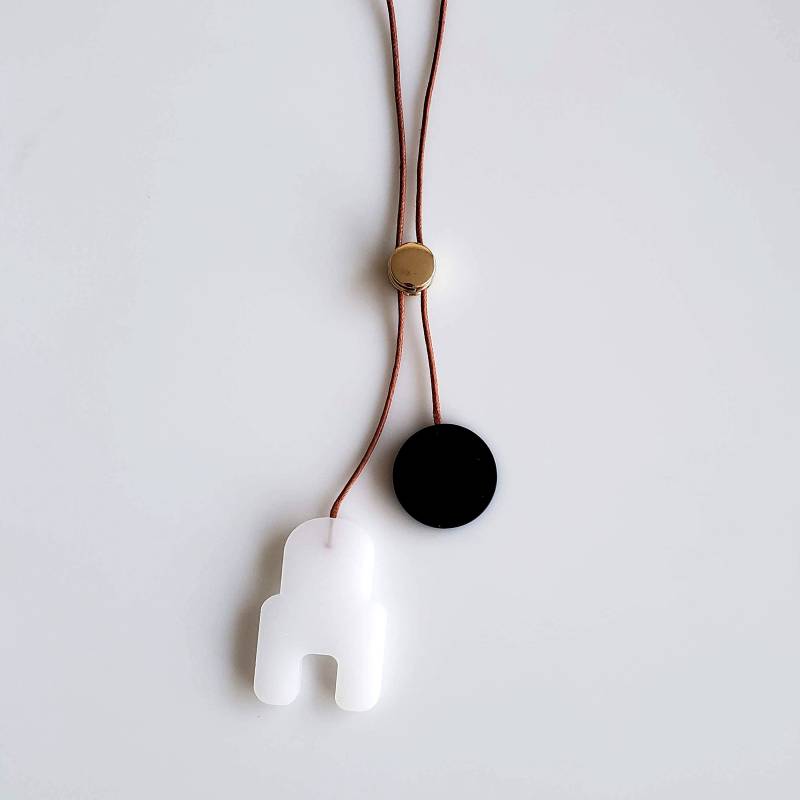 Cutout Bolo Kette | Schwarz, Bolo Kette, Kreis Tie Moderne Verstellbare Unisex von HyworksLA