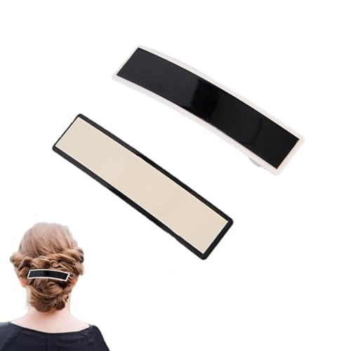2 Stück Haarspangen, Vintage Haarspangen Klassische Haarspangen Französische Haarspangen Rechteckige Haarspangen Haarhalter Clips Dekorativer Haarspange Groß für Frauen und Mädchen von Hyxodjy