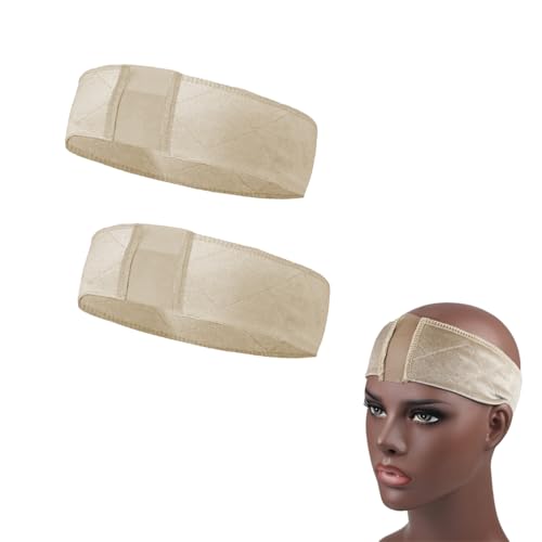 2 Stück Perücken Stirnbänder, Elastisches Perückengriff Komfort Perückenband Elastische Perückenbänder Nahtloses Perückenstirnband Rutschfestes Perückenband zum Sichern der Perücke von Hyxodjy