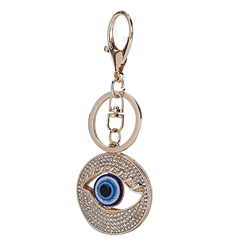 Hztyyier Evil Eye Schlüsselanhänger, Evil Eye Amulett Strass Schlüsselanhänger Blauer Türkischer Evil Eye Anhänger für Glück Schmuck Tasche Dekoration von Hztyyier