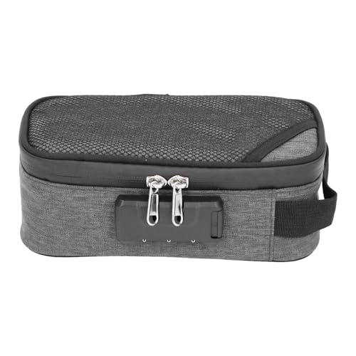 Hztyyier Geruchsdichte Tasche mit Schloss, Aktivkohle-Geruchssicherer Beutel-Organizer für Reisen, Geeignet für Camping, aus Polyester-Material (Gray) von Hztyyier