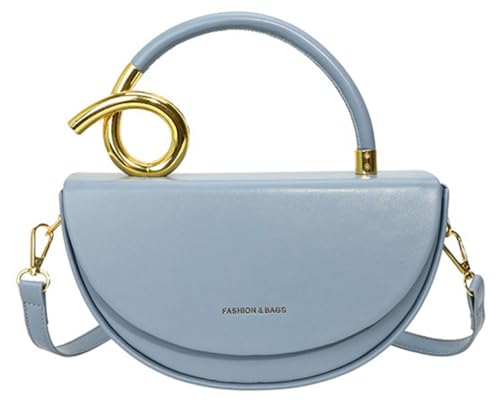Saddle Tote Bag Small Handbag for Women Vegan Leather Saddle Purse Flap Lock Shoulder Bag Crossbody Clutch Small Satchel 2025, Blau, free Saddle Tote Bag Small Handbag for Women Vegan Leather Saddle Purse Flap Lock Shoulder Bag Crossbody Clutch Small Satchel 2025, Blau, free von Hzxsny