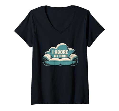 Damen Lustige Faule Memes Ich Liebe Meine Couch Lustige Faule Zitate T-Shirt mit V-Ausschnitt Damen Lustige Faule Memes Ich Liebe Meine Couch Lustige Faule Zitate T-Shirt mit V-Ausschnitt von I Adore My Couch Fun Lazy Shirt Funny Lazy Shirts