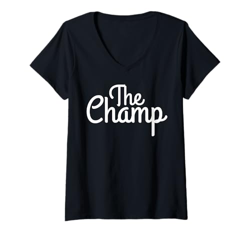 Damen The Champ - Freizeitbekleidung - Für Damen und Herren T-Shirt mit V-Ausschnitt Damen The Champ - Freizeitbekleidung - Für Damen und Herren T-Shirt mit V-Ausschnitt von I Am The Champ Inc.