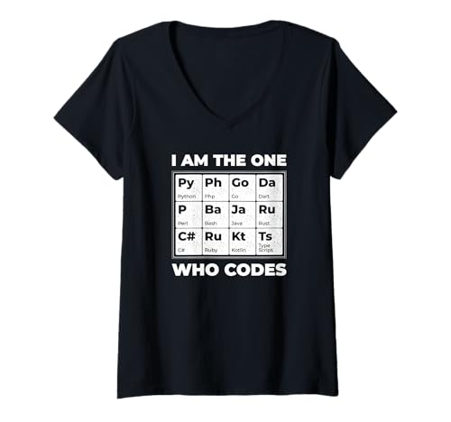 Damen I Am The One Who Codes - Lustiger Programmierer T-Shirt mit V-Ausschnitt Damen I Am The One Who Codes - Lustiger Programmierer T-Shirt mit V-Ausschnitt von I Am The One Who Codes
