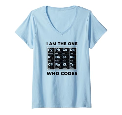 Damen Programmierer Funny - I Am The One Who Codes T-Shirt mit V-Ausschnitt Damen Programmierer Funny - I Am The One Who Codes T-Shirt mit V-Ausschnitt von I Am The One Who Codes