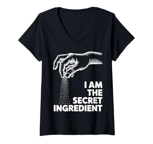 Damen Ich Bin die geheime Zutat T-Shirt mit V-Ausschnitt Damen Ich Bin die geheime Zutat T-Shirt mit V-Ausschnitt von I Am The Secret Ingredient Funny Cooking Cook Chef