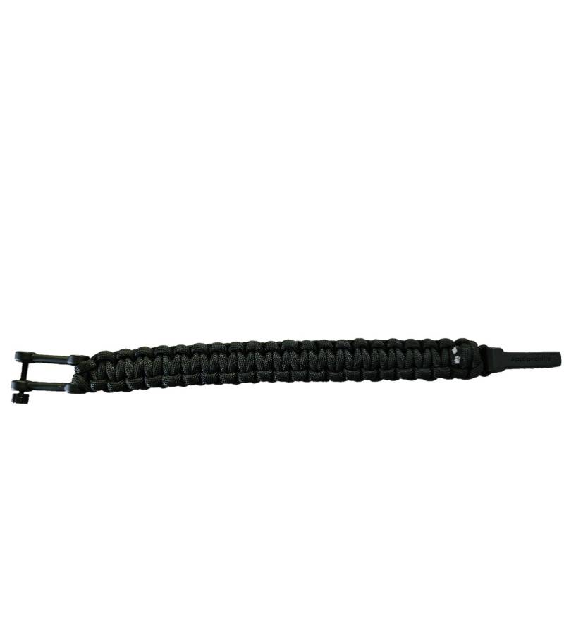 I-BRACE Paracord Armband Survival-Seil zum Armband geflochten aus reißfestem Parachute Cord 550 Cord IB1004 Schwarz von I-BRACE