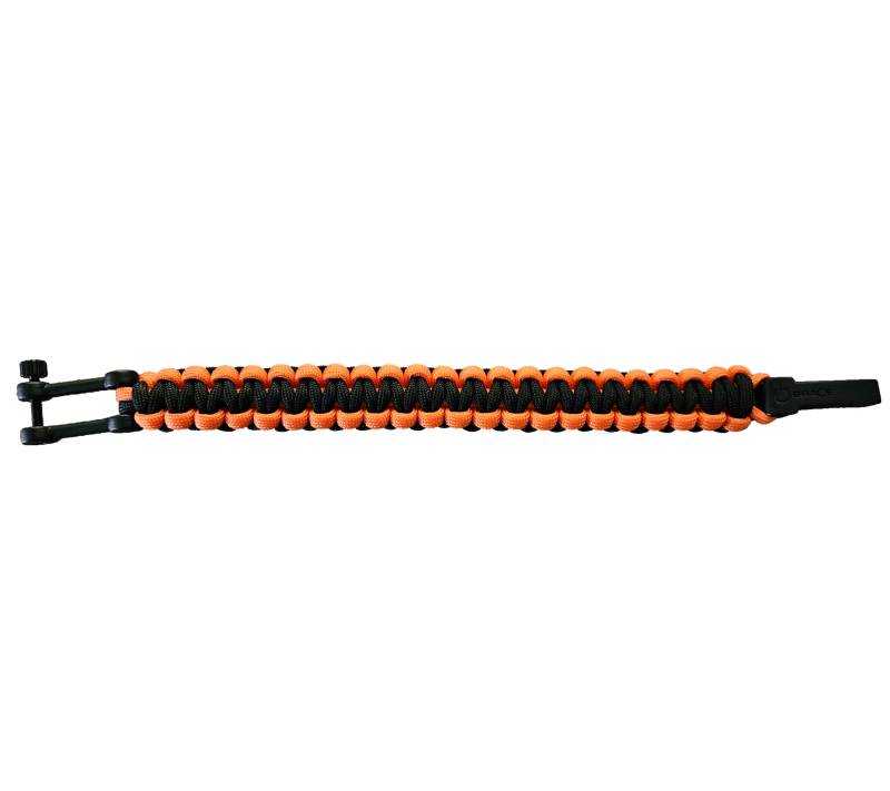 I-BRACE Paracord Armband Survival-Seil zum Armband geflochten aus reißfestem Parachute Schwarz/Orange von I-BRACE