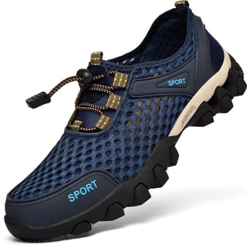 I Base Herren Damen Barfussschuhe Strandschuhe Herren Segelschuhe Wasserschuhe Barfusslaufschuhe Sommer Zehenschuhe Neoprenschuhe Schützende Wasserschuhe (Blau,43) von I Base