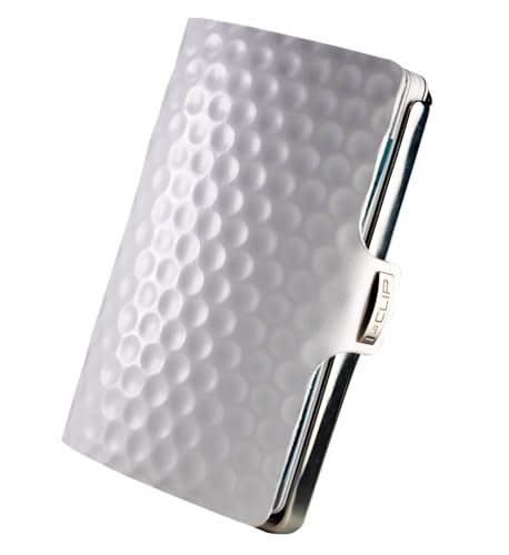I-CLIP Edelstahl Geldbörse mit austauschbarer Geldklammer - Leder Portemonnaie - Kreditkartenetui mit Geldklammer - hochwertiger Geldbeutel - Slim Wallet - Polierter Rahmen - White Ace von I-CLIP