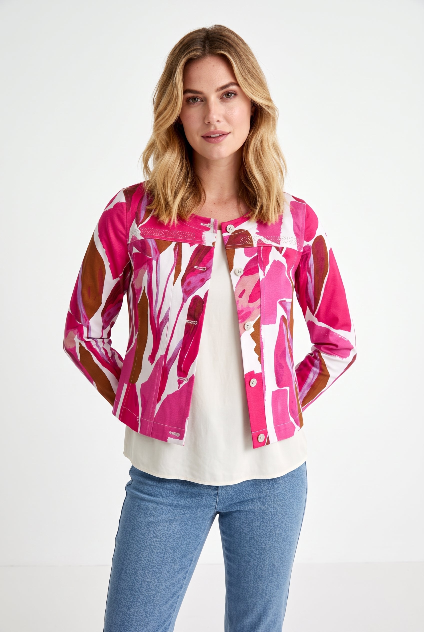 I'cona Jacke 52 Cm Rosa von I'CONA