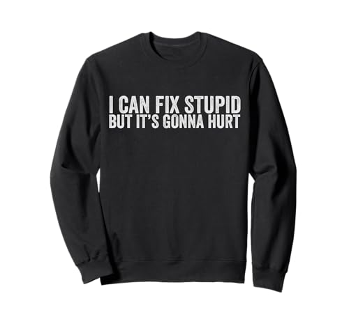 I Can Fix Stupid But It's Gonna Hurt Herren & Damen Sweatshirt von I Can Fix Stupid But It's Gonna Hurt Graphics