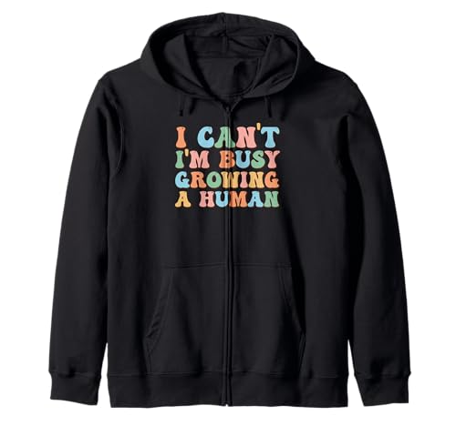 Ich kann Nicht, ich Bin damit beschäftigt, einen Menschen für Schwangere Frauen zu züchten Lustig Kapuzenjacke Ich kann Nicht, ich Bin damit beschäftigt, einen Menschen für Schwangere Frauen zu züchten Lustig Kapuzenjacke von I Can't I'm Busy Growing A Human Funny Pregnancy
