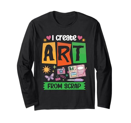 Tolles Scrapbooking Apparel Männer Frauen Kinder Bastel Fans Langarmshirt von I Create Art From Scrap Lustiger Scrapbook Spruch