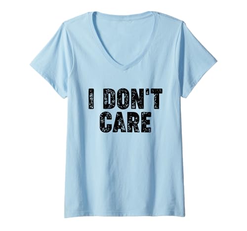 Damen ES IST Mir EGAL T-Shirt mit V-Ausschnitt von I DON'T CARE