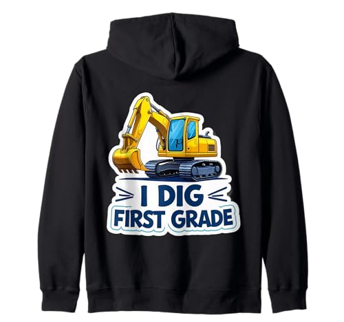 I Dig First Grade Bagger Baumaschinen Jungen Kapuzenjacke I Dig First Grade Bagger Baumaschinen Jungen Kapuzenjacke von I Dig First Grade Excavator Boys Products