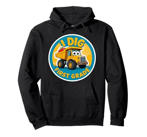 I Dig First Grade Muldenkipper Back to School Trucker Jungen Pullover Hoodie I Dig First Grade Muldenkipper Back to School Trucker Jungen Pullover Hoodie von I Dig First Grade Truck Products